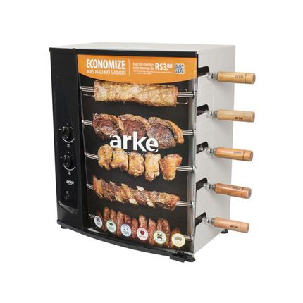 Churrasqueira à Gás GLP Arke AGR-05 - com 5 Espetos Menor preço em Churrasqueira à Gás GLP Arke AGR-05 - com 5 Espetos