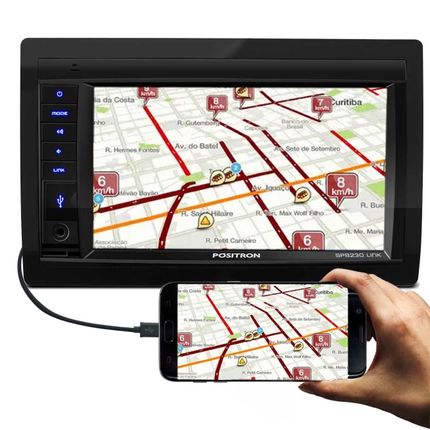 Central Multimídia Pósitron SP8230 Link 2 Din 6.2" LCD Bluetooth Espelhamento Android USB SD AUX MP3 Menor preço em Central Multimídia Pósitron SP8230 Link 2 Din 6.2" LCD Bluetooth Espelhamento Android USB SD AUX MP3