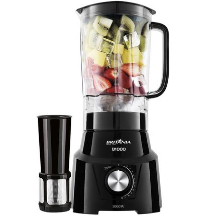 Liquidificador Britânia B1000 com 12 Velocidades e 1000W - Preto Menor preço em Liquidificador Britânia B1000 com 12 Velocidades e 1000W - Preto