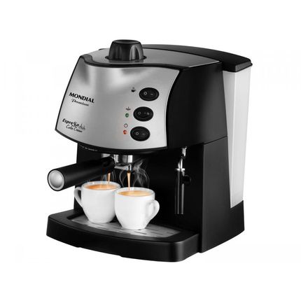 Cafeteira Expresso Mondial Coffee Cream Premium C-08 Preto/Prata - 15 Bar é ruim? Cafeteira Expresso Mondial Coffee Cream Premium C-08 Preto/Prata - 15 Bar é boa?