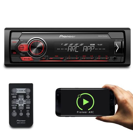 MP3 Player Pioneer MVH-S118UI 1 Din Interface Android iOS Spotify Mixtrax Receiver USB Com Controle Menor preço em MP3 Player Pioneer MVH-S118UI 1 Din Interface Android iOS Spotify Mixtrax Receiver USB Com Controle