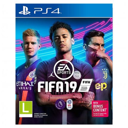 Jogo PS4 - FIFA 2019 - EA Sports - Conteúdo Bônus - Sony Menor preço em Jogo PS4 - FIFA 2019 - EA Sports - Conteúdo Bônus - Sony