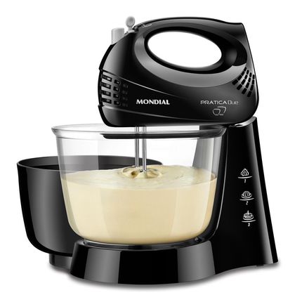 Batedeira Mondial Prática Due Black B-28 com 3 Velocidades – Preta 220V é ruim? Batedeira Mondial Prática Due Black B-28 com 3 Velocidades – Preta 220V é boa?