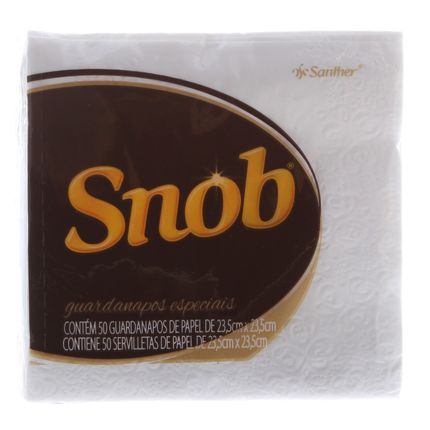 Guardanapo de Papel Folha Dupla 23,5 X 23,5cm Pacote com 50 Unidades Snob Menor preço em Guardanapo de Papel Folha Dupla 23,5 X 23,5cm Pacote com 50 Unidades Snob