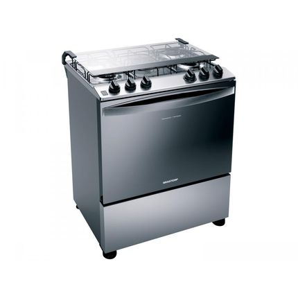 Fogão 5 Bocas Brastemp BFS5 ECR Inox - Turbo Chama Acendimento Automático Menor preço em Fogão 5 Bocas Brastemp BFS5 ECR Inox - Turbo Chama Acendimento Automático