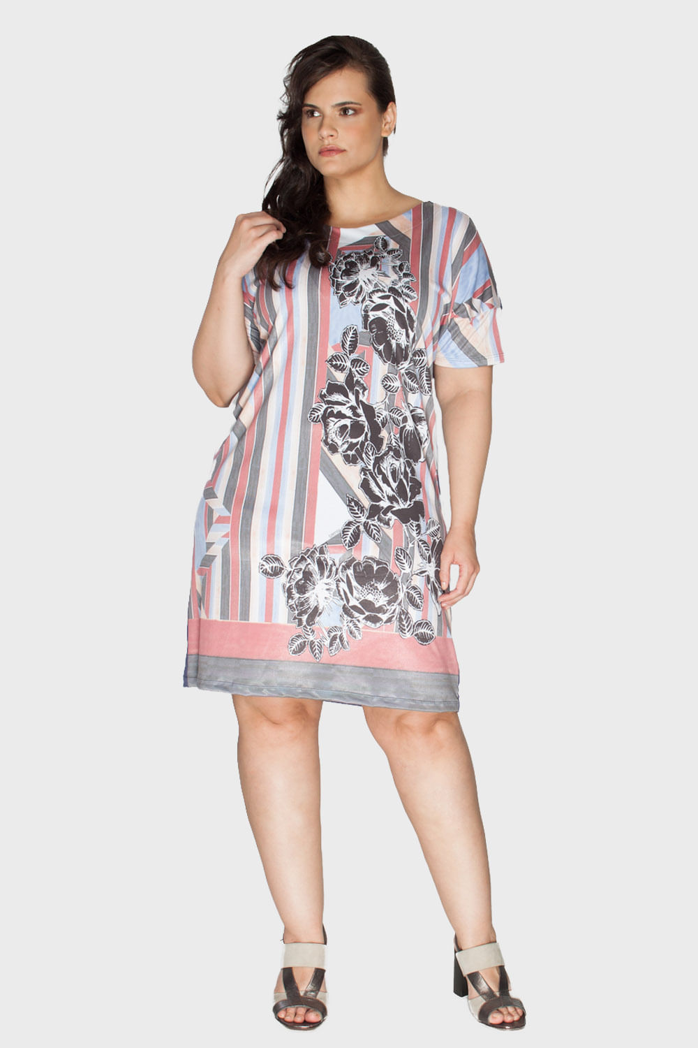 vestido malha fria plus size