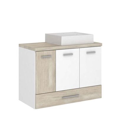 Gabinete Madri II 80cm sem cuba mezzo blanco Darabas Menor preço em Gabinete Madri II 80cm sem cuba mezzo blanco Darabas
