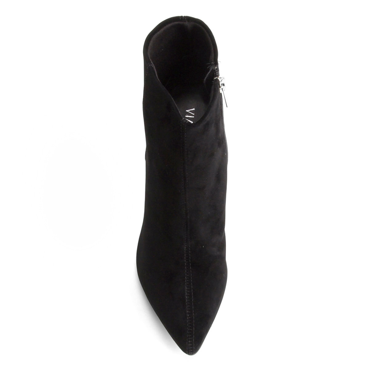 bota feminina cano curto bico fino via uno