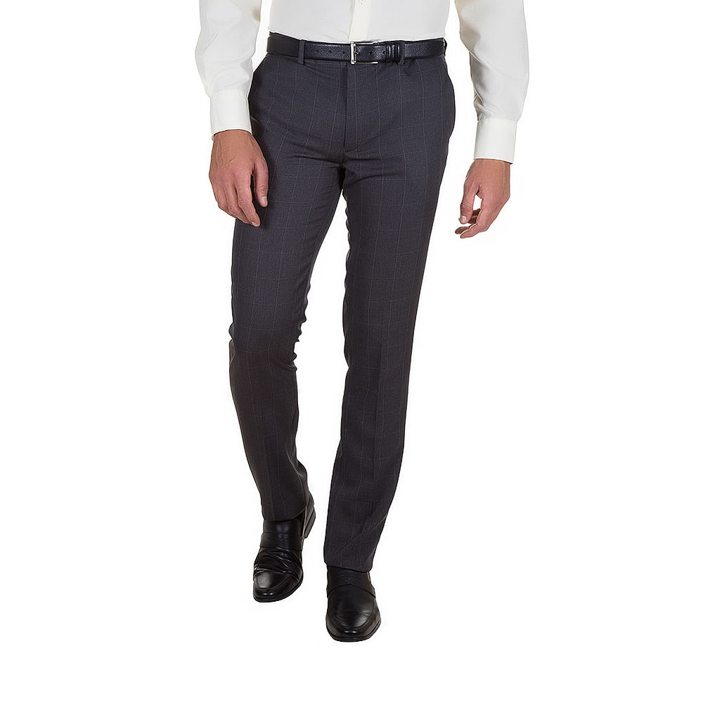 calça social masculina quadriculada