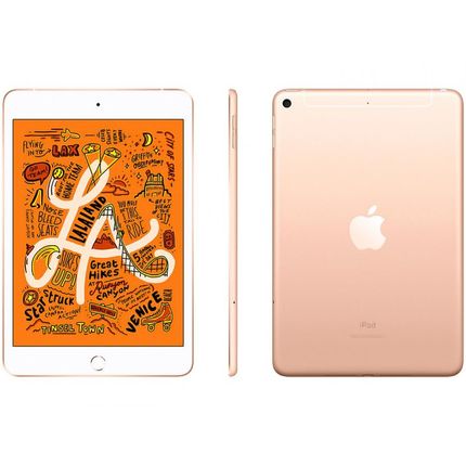 iPad Mini Apple 4G 256GB Dourado 7,9" Retina - Proc. Chip A12 Câm. 8MP + Frontal 7MP iOS 12 Menor preço em iPad Mini Apple 4G 256GB Dourado 7,9" Retina - Proc. Chip A12 Câm. 8MP + Frontal 7MP iOS 12