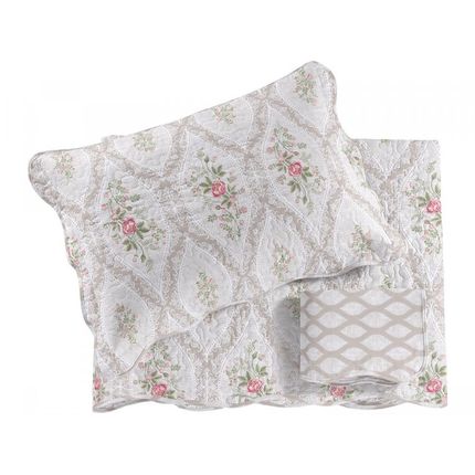 Colcha Solteiro Santista Boutis Camafeu - 2 Peças Menor preço em Colcha Solteiro Santista Boutis Camafeu - 2 Peças