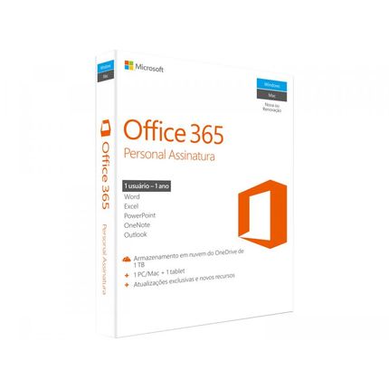 Pacote Office 365 Personal 1 Ano Digital - Microsoft Menor preço em Pacote Office 365 Personal 1 Ano Digital - Microsoft