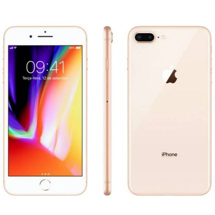 iPhone 8 Plus Apple 64GB Dourado Tela Retina HD 5,5" IOS 11 4G e Câmera de 12 MP Menor preço em iPhone 8 Plus Apple 64GB Dourado Tela Retina HD 5,5" IOS 11 4G e Câmera de 12 MP