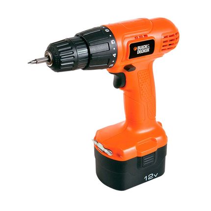 Furadeira parafusadeira à bateria 220V 12v CD121K Black Decker Menor preço em Furadeira parafusadeira à bateria 220V 12v CD121K Black Decker