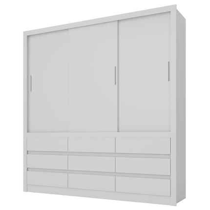Guarda-Roupa Demóbile New Durban com 3 Portas e 9 Gavetas Branco Brilho é boa?