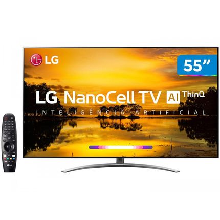 Menor preço em Smart TV 4K NanoCell 55&quot; LG 55SM9000PSA Wi-Fi - Inteligência Artificial Controle Smart Magic