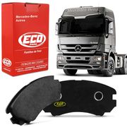 Jogo de Pastilha de Freio Dianteira Mercedes Benz Actros 2010 a 2019 Ecopads ECO1548