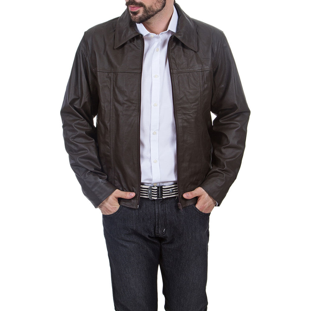 jaqueta jeans masculina marrom