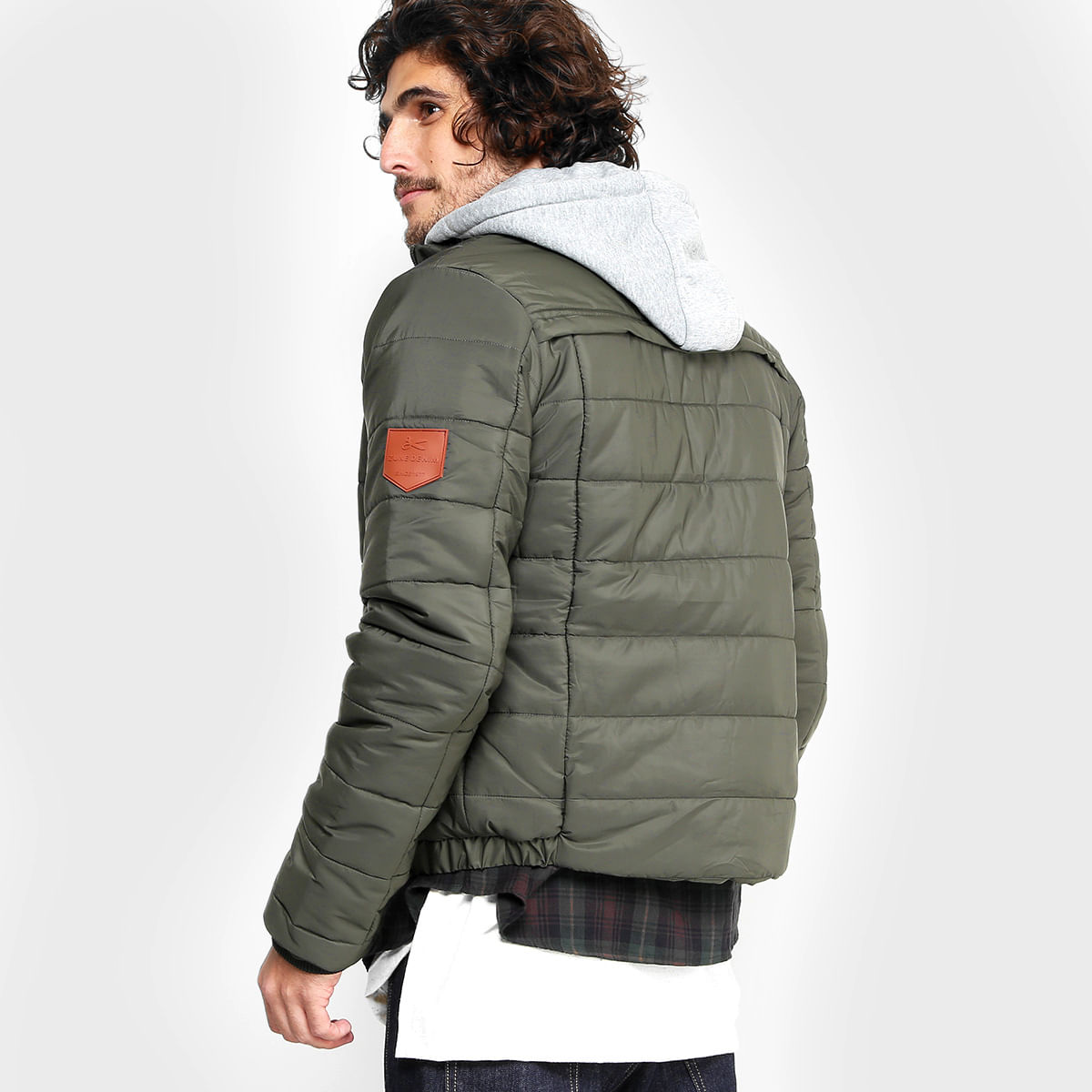 jaqueta zune matelassê capuz masculina