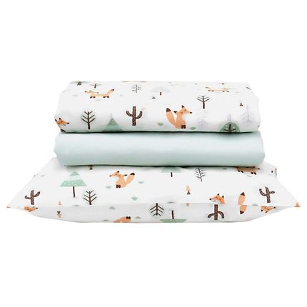 Jogo de Cama para Berço 100% Algodão - Santista Baby Fábula 3 Peças Menor preço em Jogo de Cama para Berço 100% Algodão - Santista Baby Fábula 3 Peças