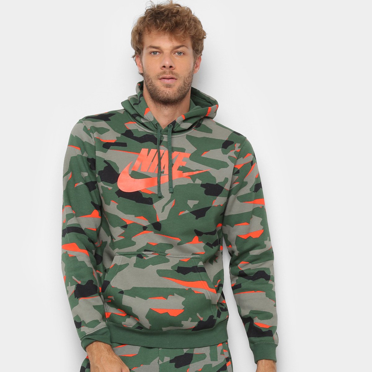 mens camo zip up moletom com capuz