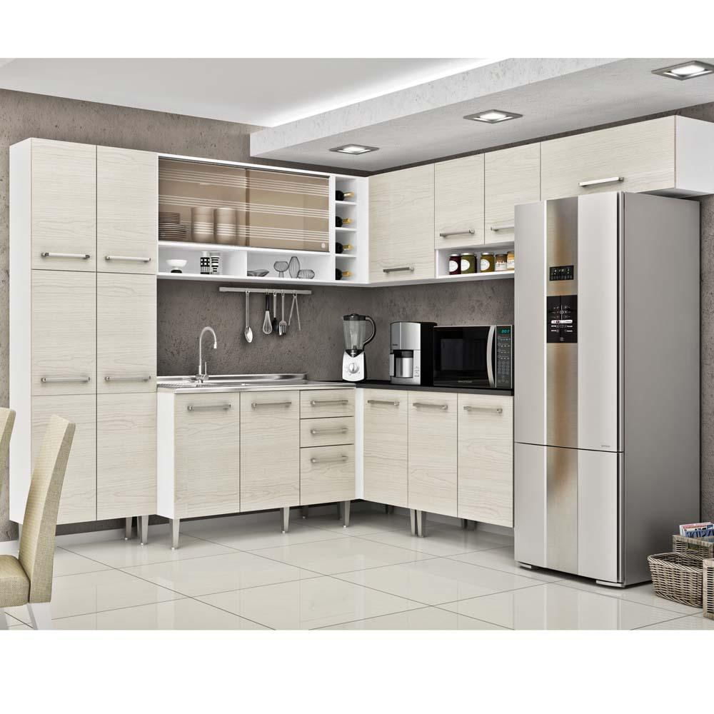 Kit Cozinha Madesa Elis Com 9 Pe As Branco Tirol Comprar No Kit Cozinha Madesa Elis Com 9 Pe As Branco Tirol Comprar No