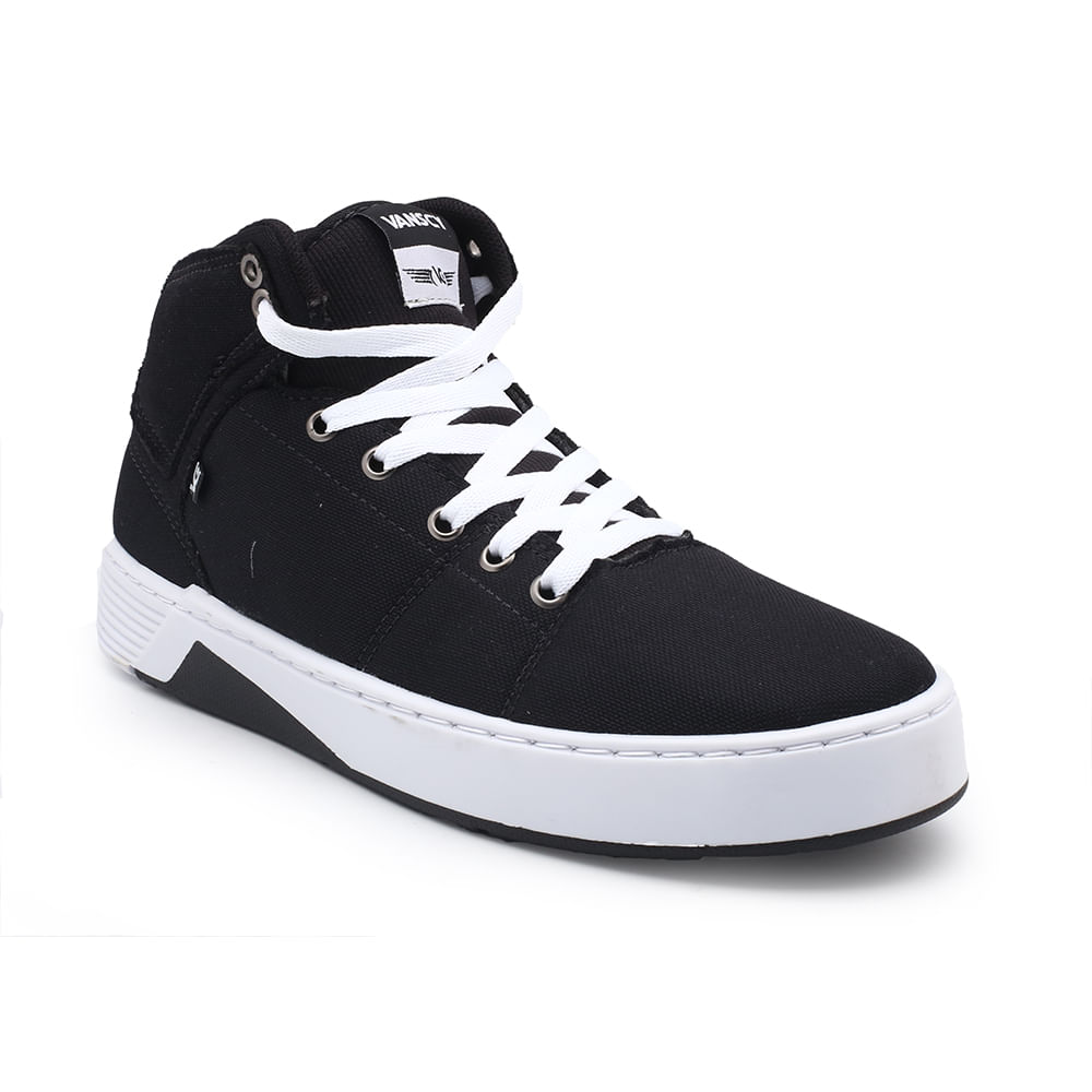 tenis vanscy vermelho cano alto