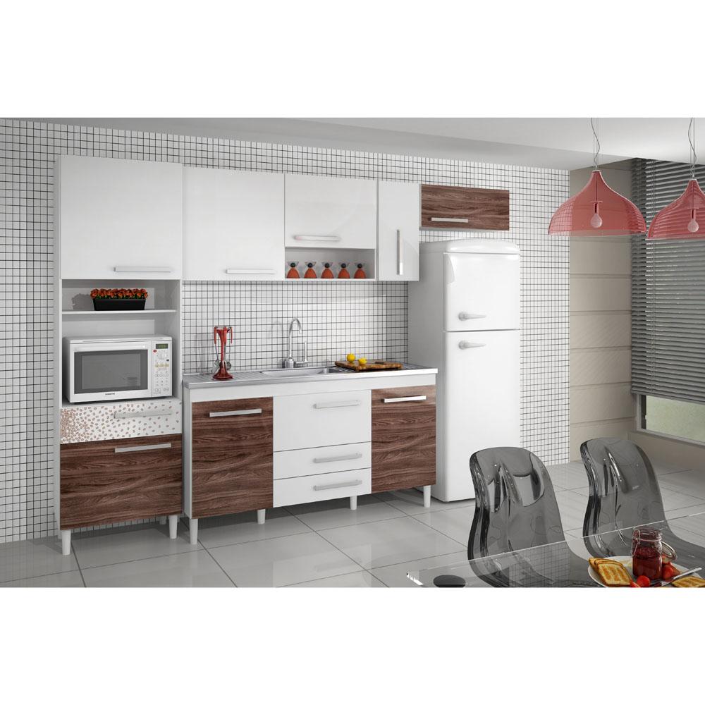 Cozinha Compacta Nobilis Xv Palmeira Com 5 Pe As Com 8 Portas E 4 Cozinha Compacta Nobilis Xv Palmeira Com 5 Pe As Com 8 Portas E 4
