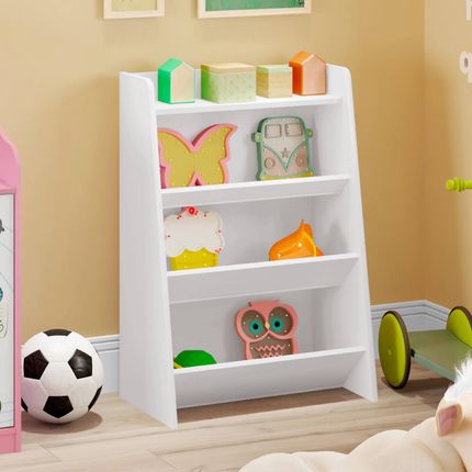 Estante Infantil Porta Brinquedos Teco 4 Prateleiras - Branco Menor preço em Estante Infantil Porta Brinquedos Teco 4 Prateleiras - Branco