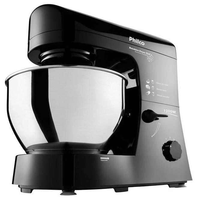 Batedeira philco power chef 1200w 6 velocidades profissional preta 220v Batedeira Planetaria Philco Power Chef Com O Melhor Preco E No