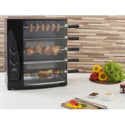 Churrasqueira à Gás GLP Arke Vitta Premium - com 5 Espetos Menor preço em Churrasqueira à Gás GLP Arke Vitta Premium - com 5 Espetos