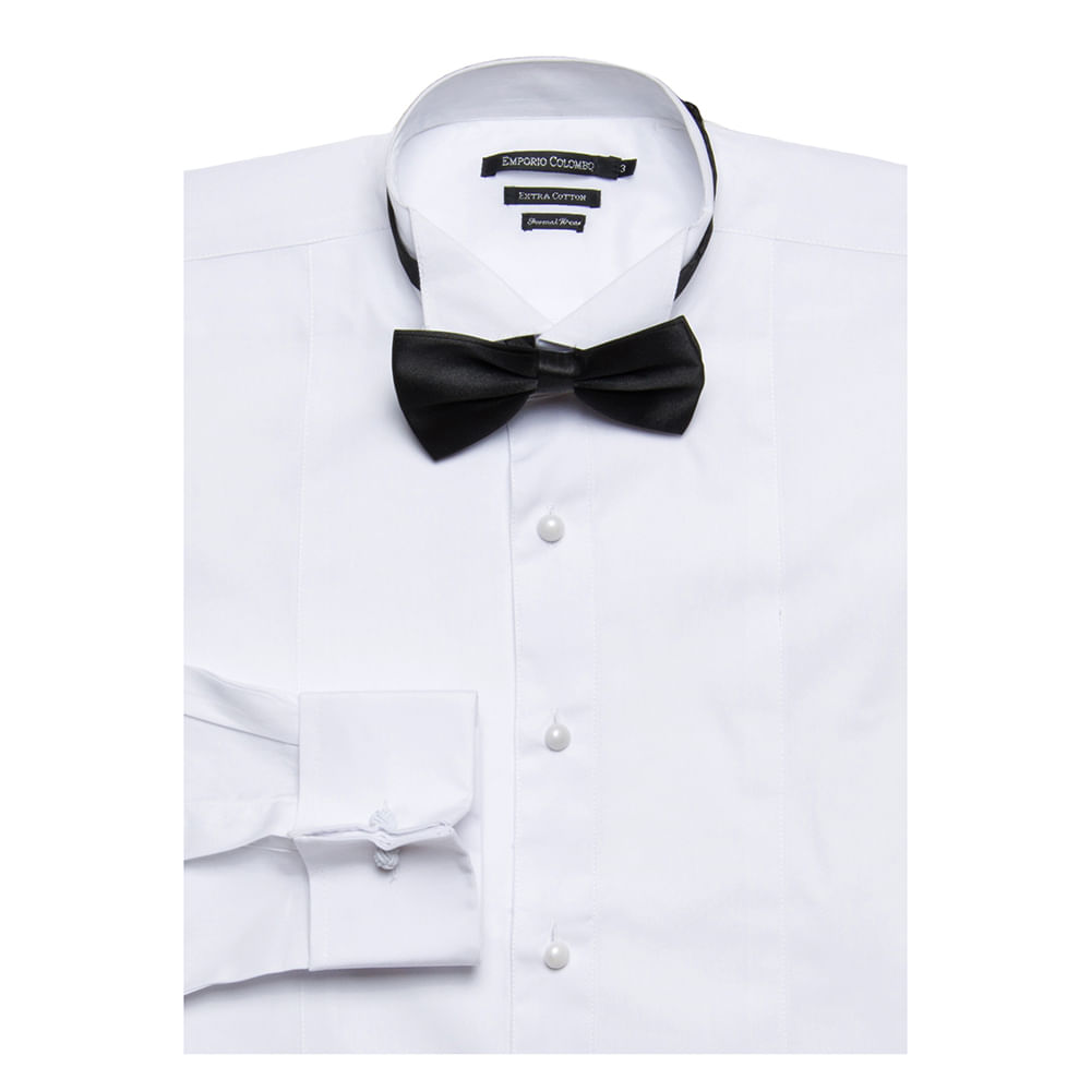 camisa social branca com gravata