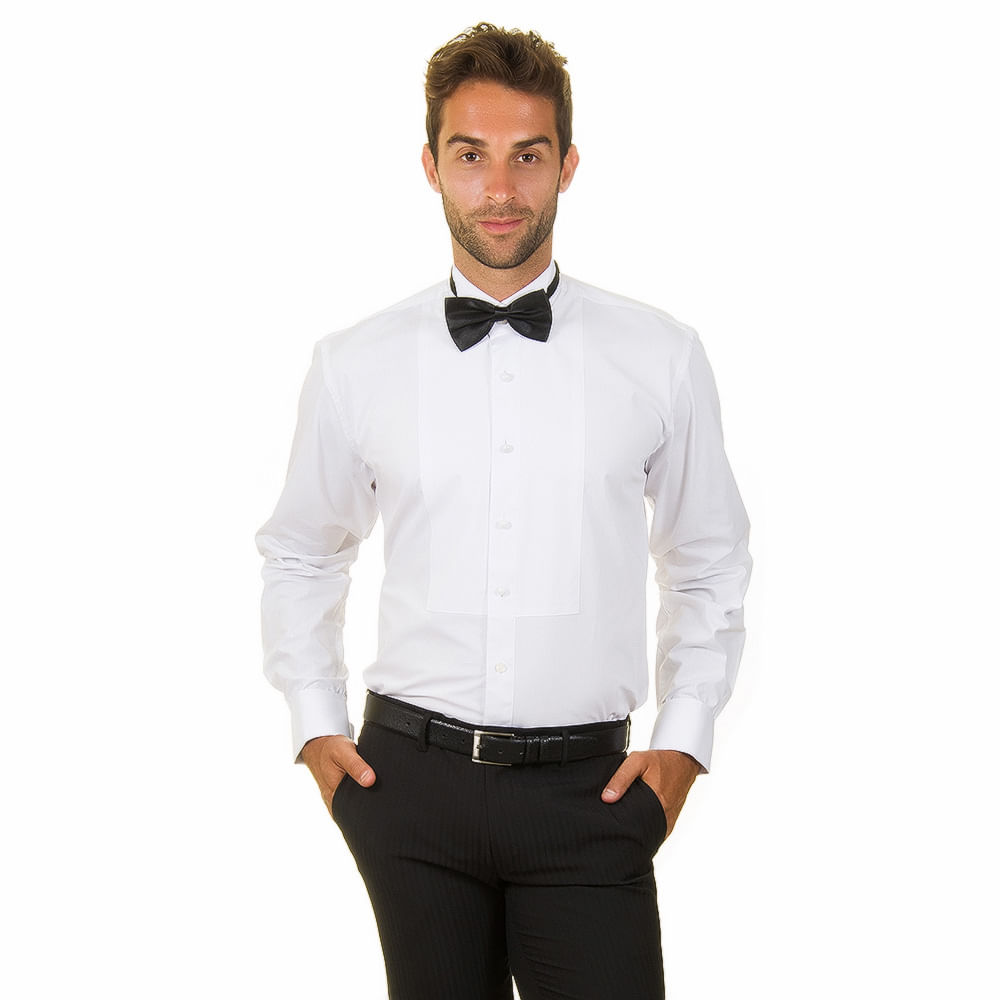 camisa social branca com gravata