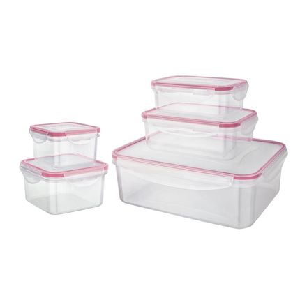 Conjunto de Potes Herméticos Euro Home PLA3604-VM em Plástico – 5 Peças. Menor preço em Conjunto de Potes Herméticos Euro Home PLA3604-VM em Plástico – 5 Peças.