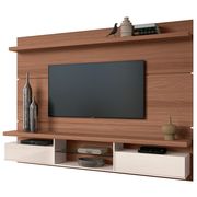 Painel Suspenso com Bancada Livin 2.2 Nature/Off White - HB Móveis