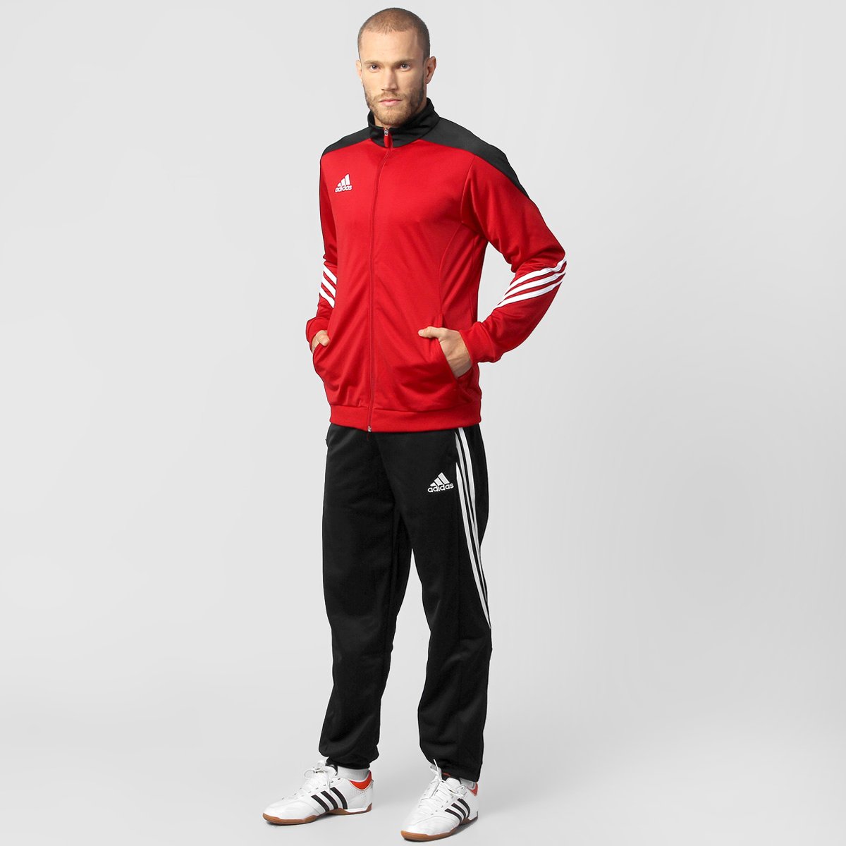 casaco adidas masculino vermelho