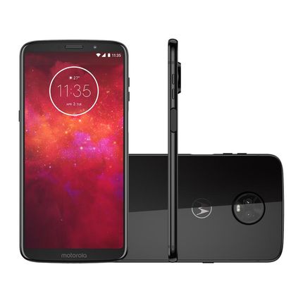 Smartphone Motorola Moto Z3 Play 128GB Ônix 4G - 6GB RAM Tela 6" Câm. Dupla + Câm. Selfie 8MP Menor preço em Smartphone Motorola Moto Z3 Play 128GB Ônix 4G - 6GB RAM Tela 6" Câm. Dupla + Câm. Selfie 8MP
