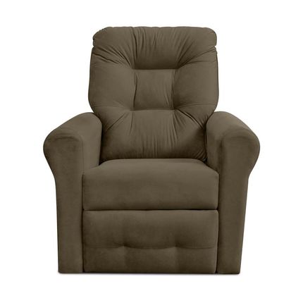 Poltrona Matrix Nala com Encosto Reclinável em Tecido Suede Castor Menor preço em Poltrona Matrix Nala com Encosto Reclinável em Tecido Suede Castor
