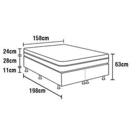 Cama Box Queen Size Herval + Colchão Queen Size Herval Class Orthopedic com Pillow Top One Side e Molas Bonnel 63x158x198 cm - Branco/Cinza Menor preço em Cama Box Queen Size Herval + Colchão Queen Size Herval Class Orthopedic com Pillow Top One Side e Molas Bonnel 63x158x198 cm - Branco/Cinza