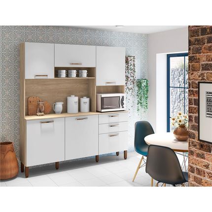 Cozinha Compacta Kit´s Paraná Ferrara com 6 Portas e 2 Gavetas Nogal/White é ruim? Cozinha Compacta Kit´s Paraná Ferrara com 6 Portas e 2 Gavetas Nogal/White é boa?