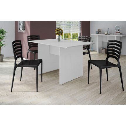 Mesa de Jantar Bartira Duomo – Branco Menor preço em Mesa de Jantar Bartira Duomo – Branco