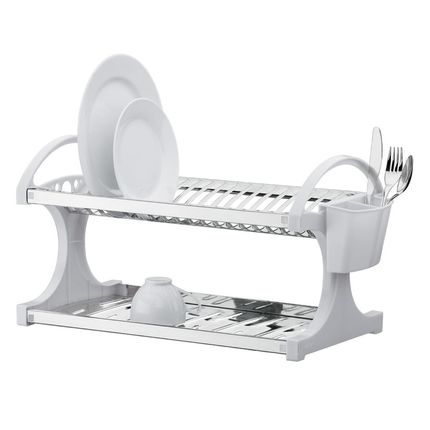 Escorredor Brinox Suprema Para 20 Pratos Inox Com Porta Talheres Branco - 1 Peça Menor preço em Escorredor Brinox Suprema Para 20 Pratos Inox Com Porta Talheres Branco - 1 Peça