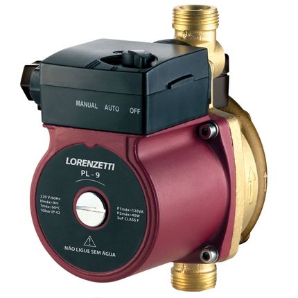Pressurizador 9 mca Lorenzetti PL9 9MCA com Filtro Retentor de Partículas - 120W Menor preço em Pressurizador 9 mca Lorenzetti PL9 9MCA com Filtro Retentor de Partículas - 120W