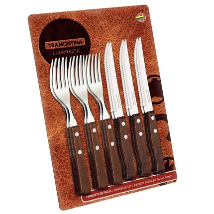 Conjunto p/ Churrasco Tramontina - 12 Peças Menor preço em Conjunto p/ Churrasco Tramontina - 12 Peças