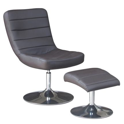 Poltrona Importado Giratória Helena em PU com Descansa Pés Marrom é ruim? Poltrona Importado Giratória Helena em PU com Descansa Pés Marrom é boa?