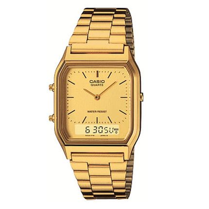 Relogio Feminino Anadigi Casio Vintage AQ-230GA-9DMQ - Dourado Menor preço em Relogio Feminino Anadigi Casio Vintage AQ-230GA-9DMQ - Dourado