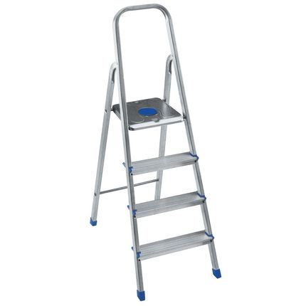 Escada Mor 5102 em Aluminio c/ 4 Degraus Menor preço em Escada Mor 5102 em Aluminio c/ 4 Degraus