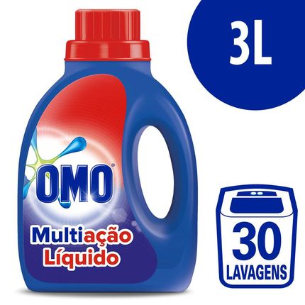Detergente Liquido Omo Multiacao com Poder Acelerador - 3L Menor preço em Detergente Liquido Omo Multiacao com Poder Acelerador - 3L
