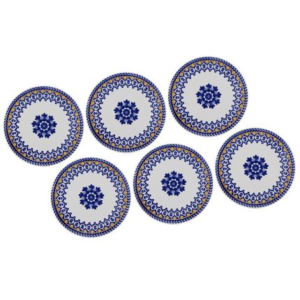 Conjunto de Pratos Fundos 23cm Oxford Floreal La Carreta em Cerâmica 23cm - 6 Peças Menor preço em Conjunto de Pratos Fundos 23cm Oxford Floreal La Carreta em Cerâmica 23cm - 6 Peças