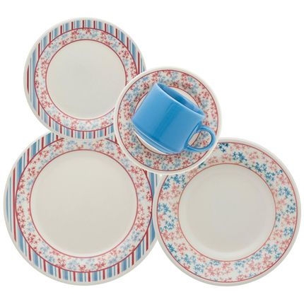 Aparelho de Jantar e Chá Biona Donna Melissa – 20 Peças. Menor preço em Aparelho de Jantar e Chá Biona Donna Melissa – 20 Peças.